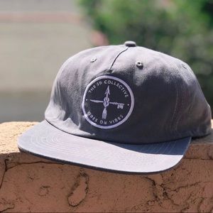 NEW grey unstructured SnapBack surf dad hat